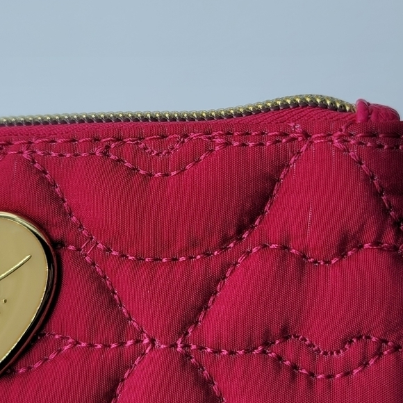 Betsey Johnson Barbie Pink Quilted Lip Wristlet NEW #671 - Picture 13 of 16